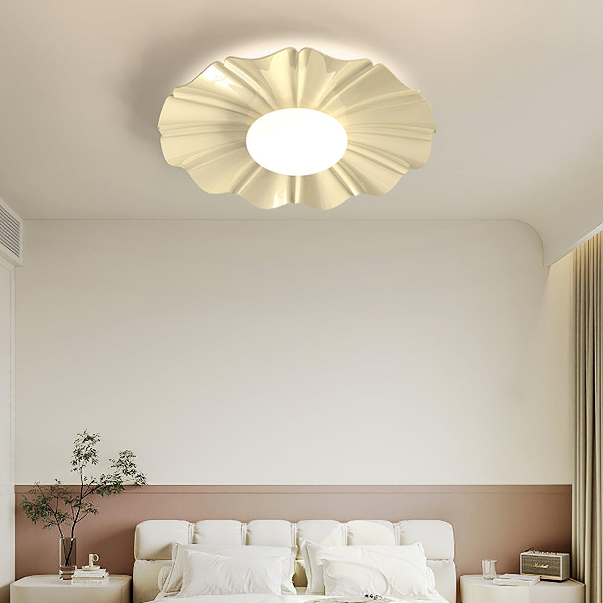 Oriiraya plafondlamp goudkleurig LED gevlokt voor slaapkamer