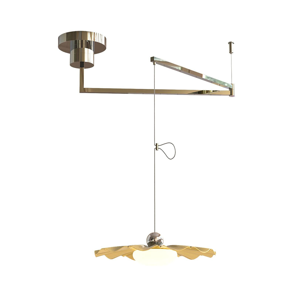 Oriinia hanglamp messing acryl eetkamer