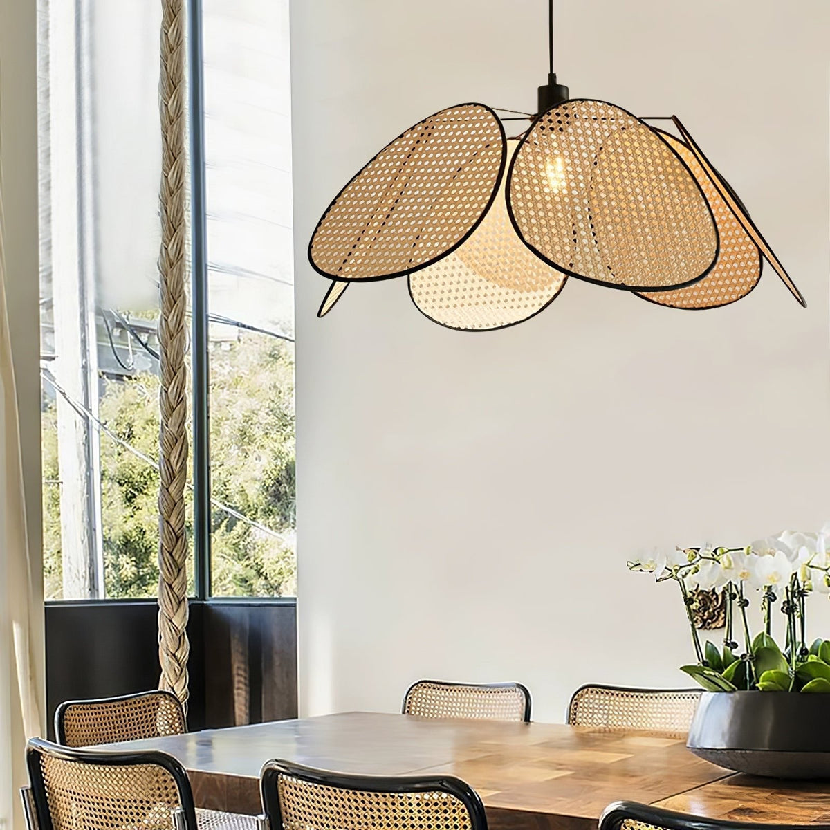 Orvara Blossom Bloemblaad Rotan hanglamp