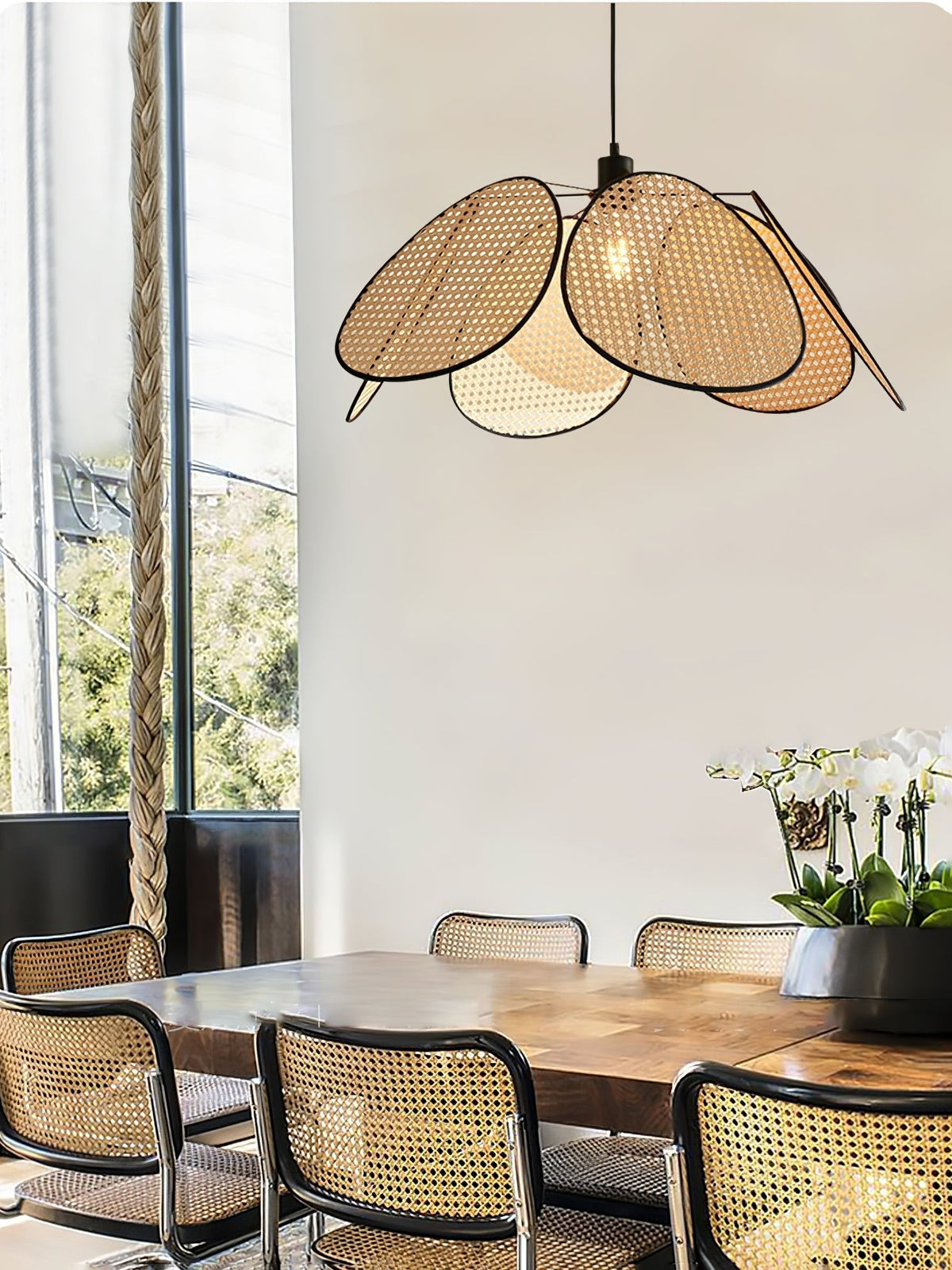 Orvara Blossom Bloemblaad Rotan hanglamp