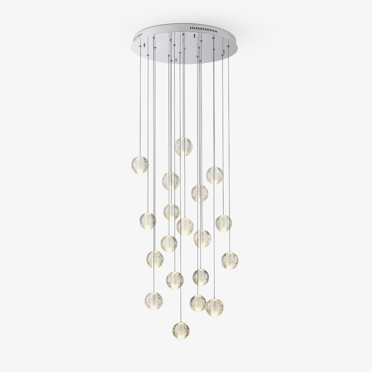 Kristallen bolcluster hanglamp