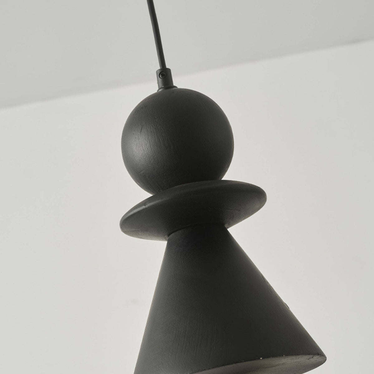 Alderelle gestapelde houten totem hanglamp