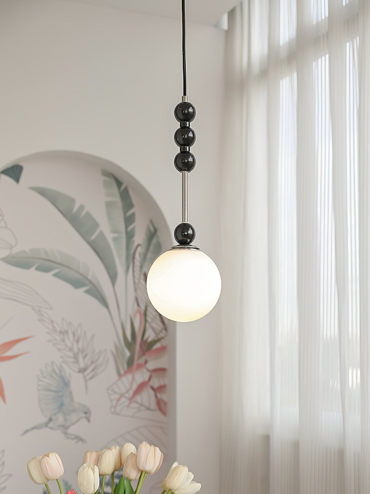 Miraleth Minimalistische hanglamp van walnoot