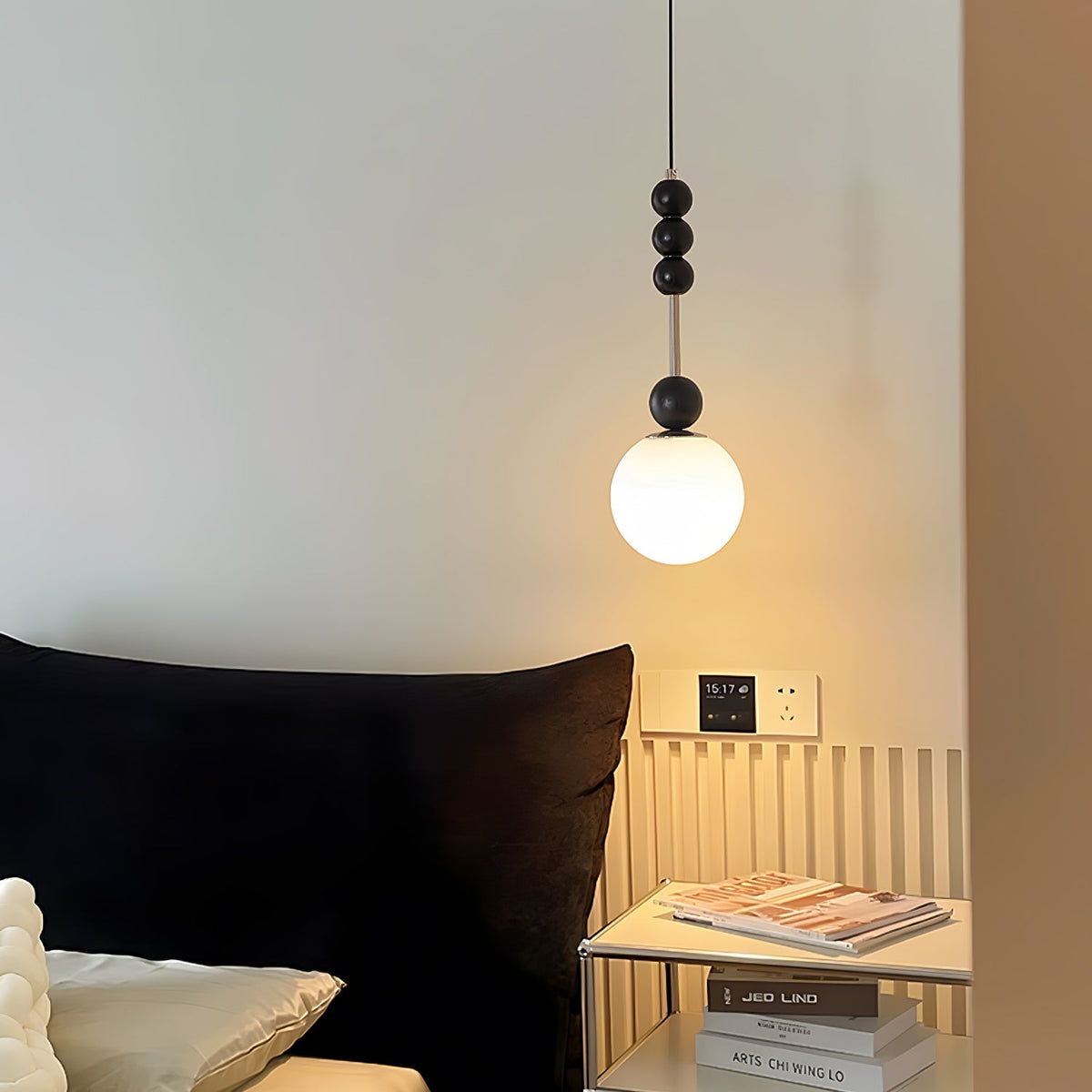 Miraleth Minimalistische hanglamp van walnoot