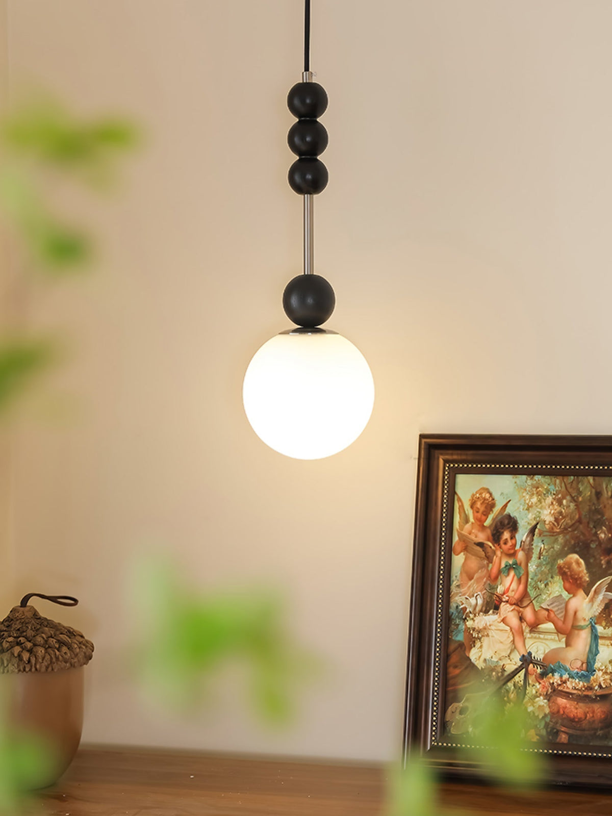 Miraleth Minimalistische hanglamp van walnoot