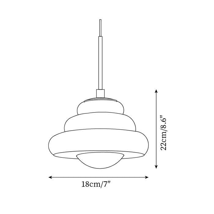Vortex Retro hanglamp met gelaagde glans