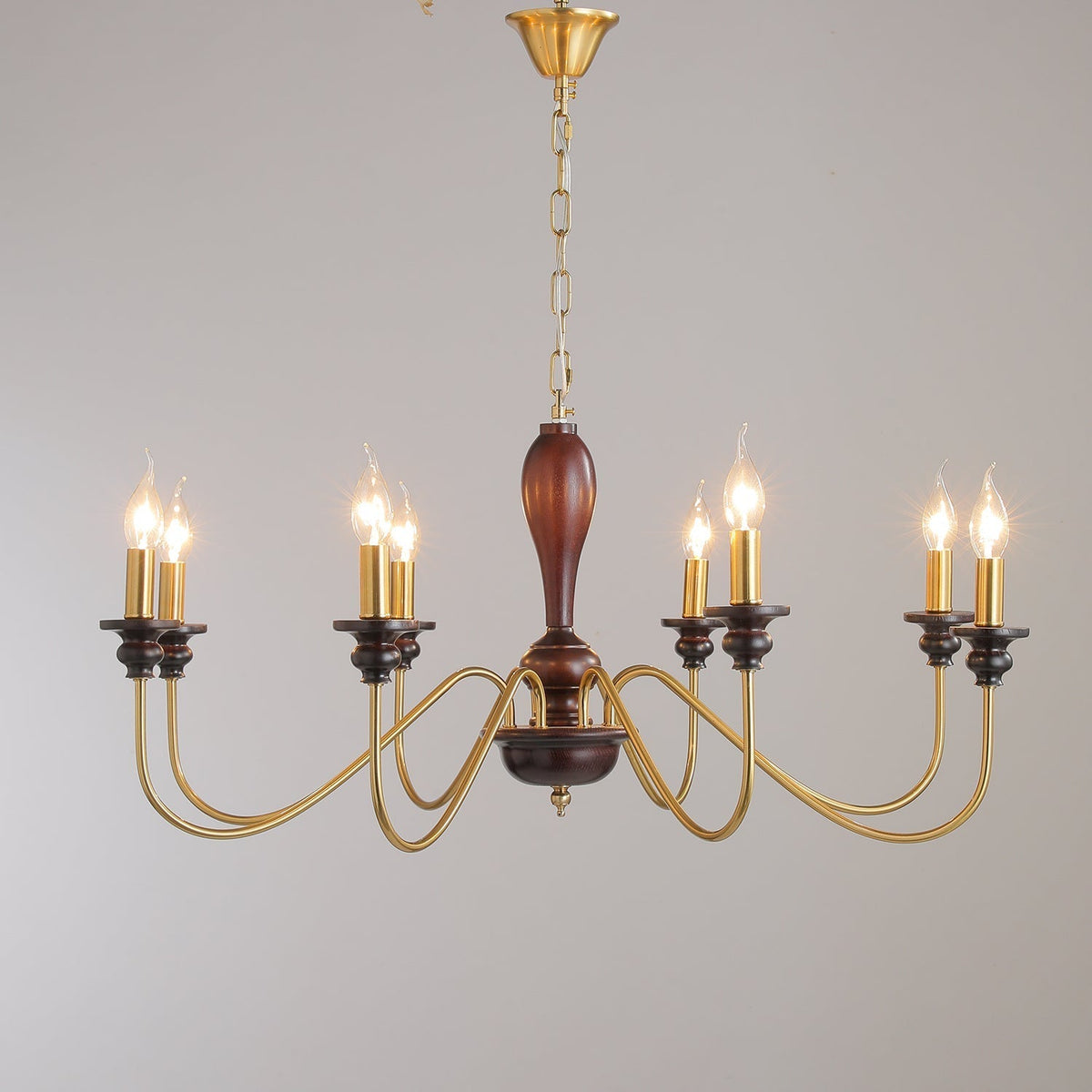 Ilvenan Traditionele Elegantie Vintage Hout Kroonluchter