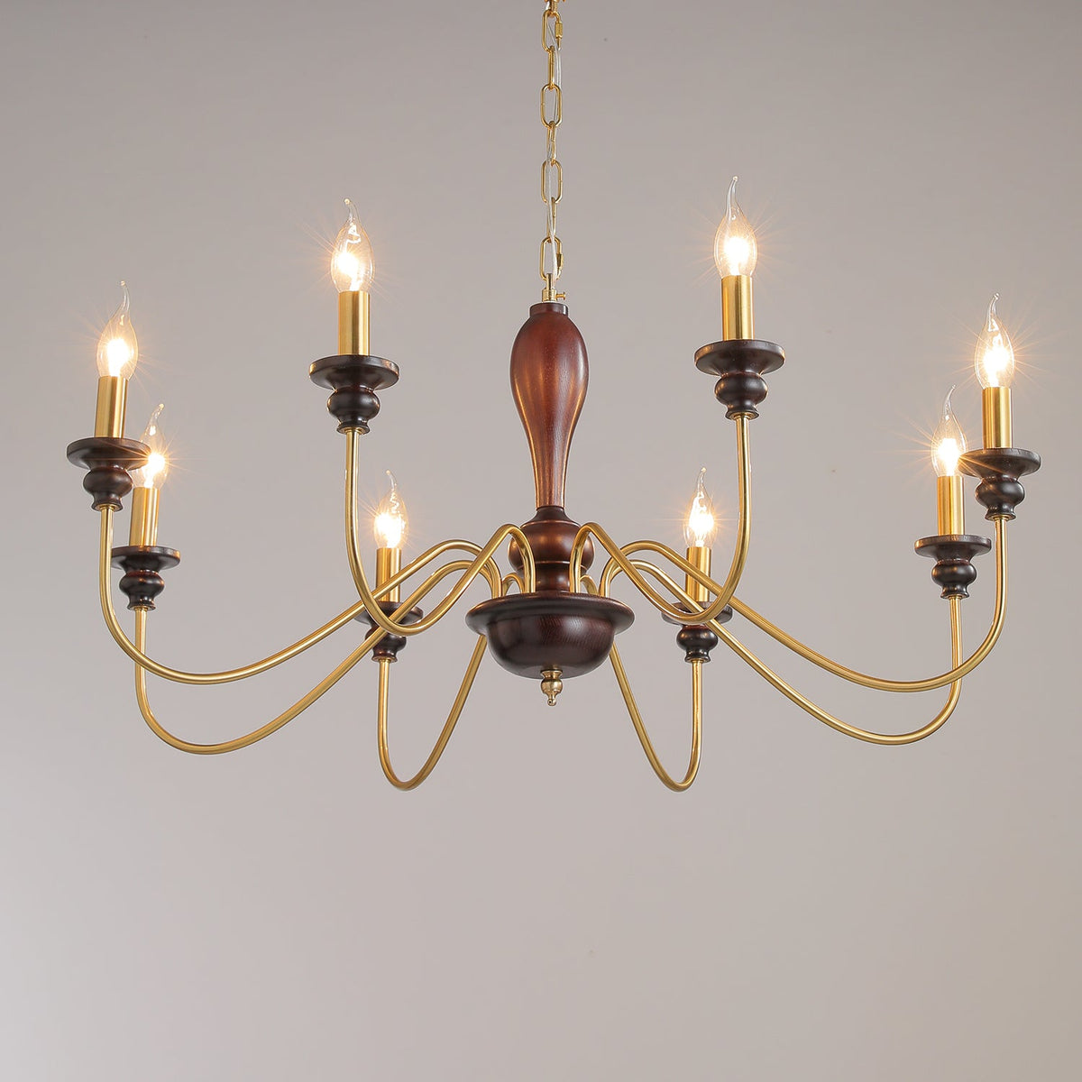 Ilvenan Traditionele Elegantie Vintage Hout Kroonluchter