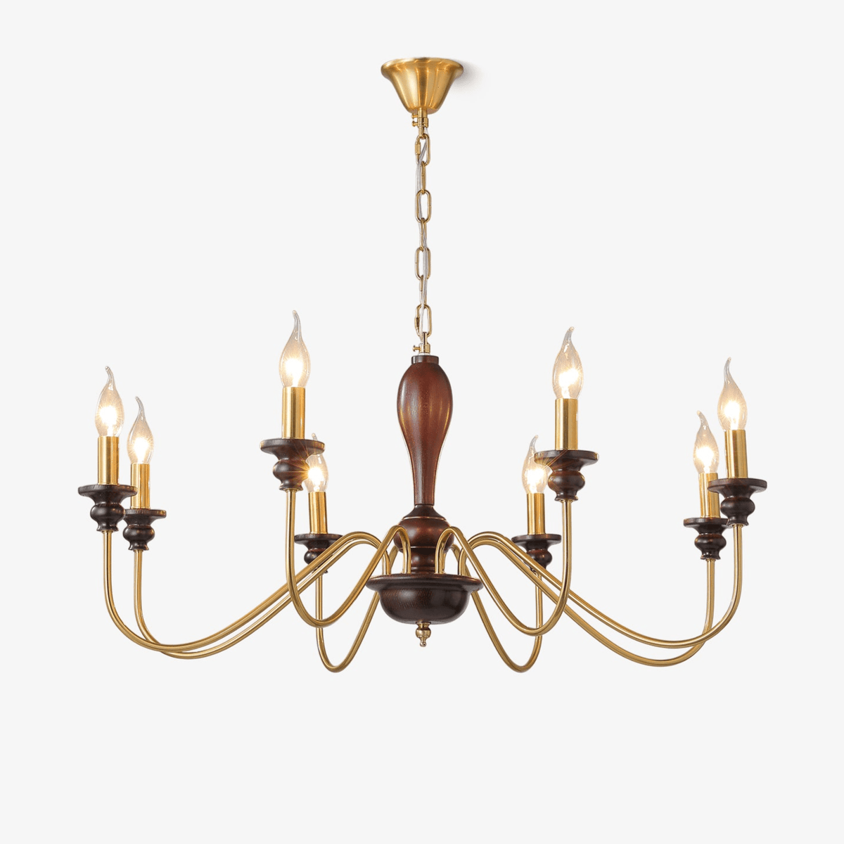 Ilvenan Traditionele Elegantie Vintage Hout Kroonluchter