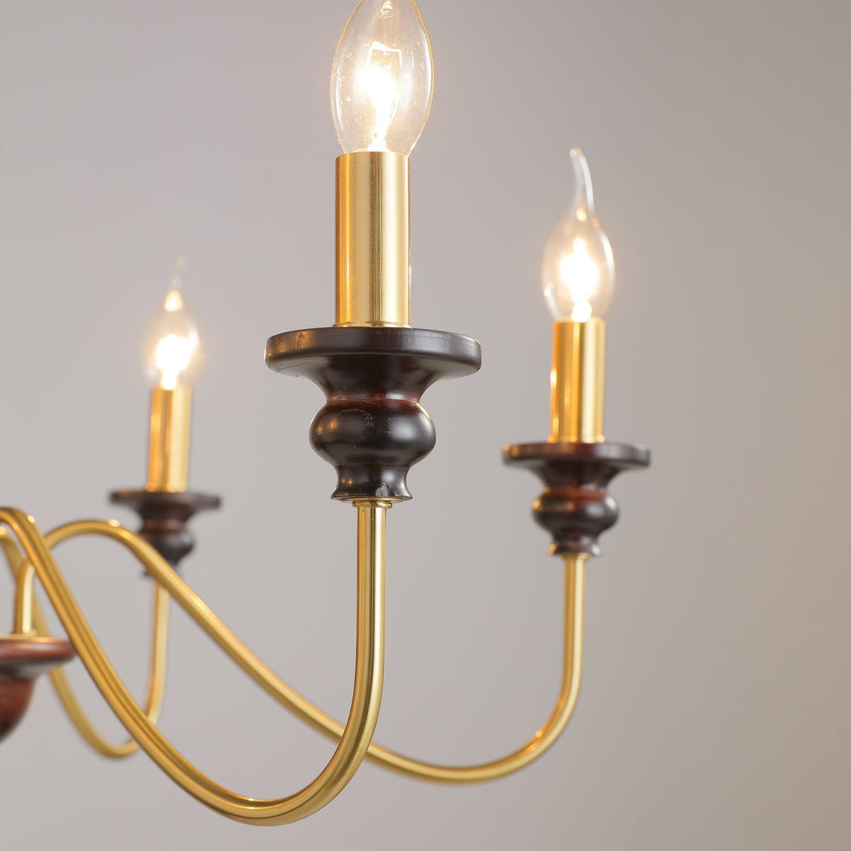 Ilvenan Traditionele Elegantie Vintage Hout Kroonluchter