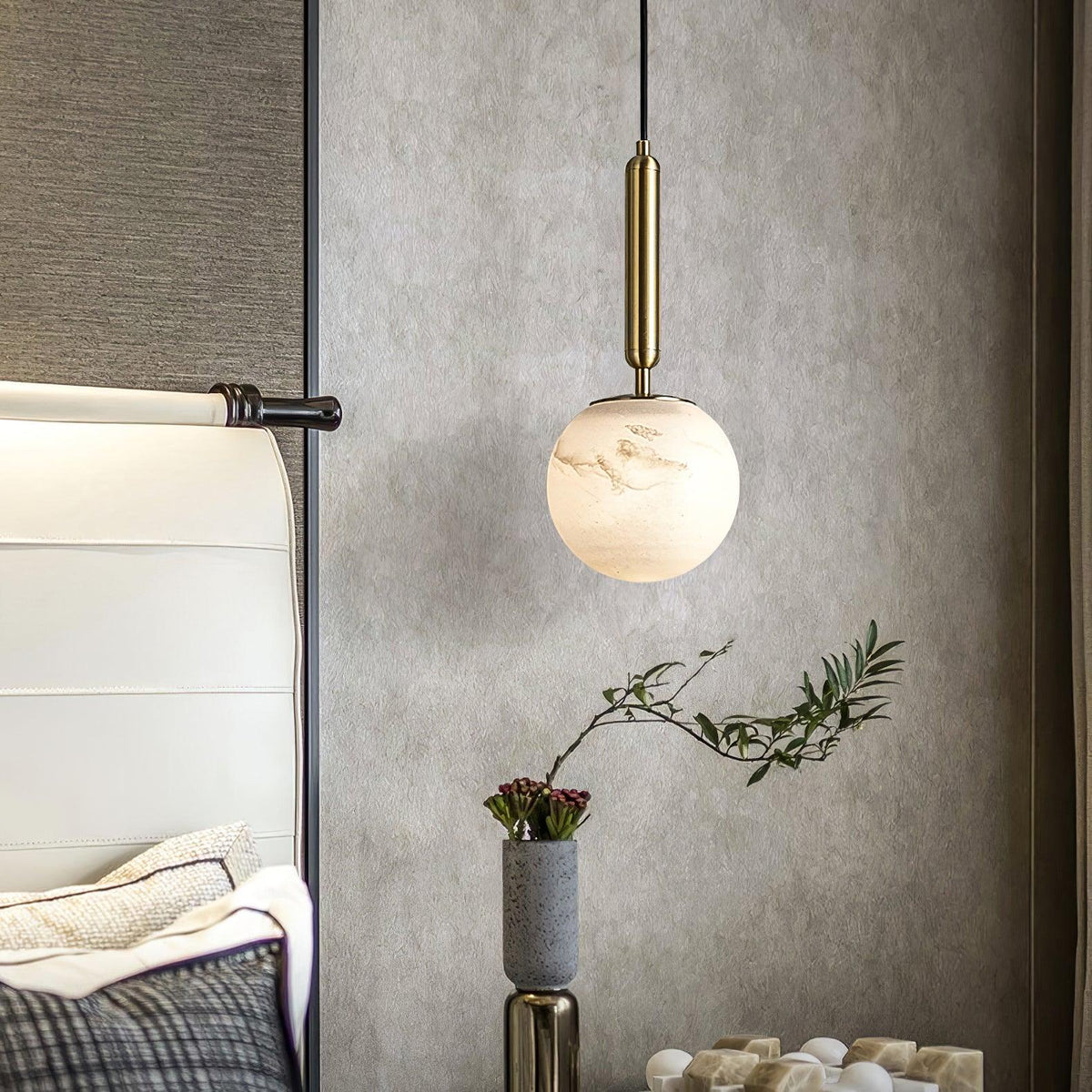Tomino hanglamp in albast