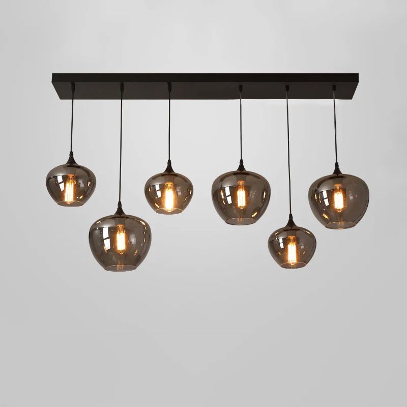 Tevely hanglamp met industriële stijl en glazen kap