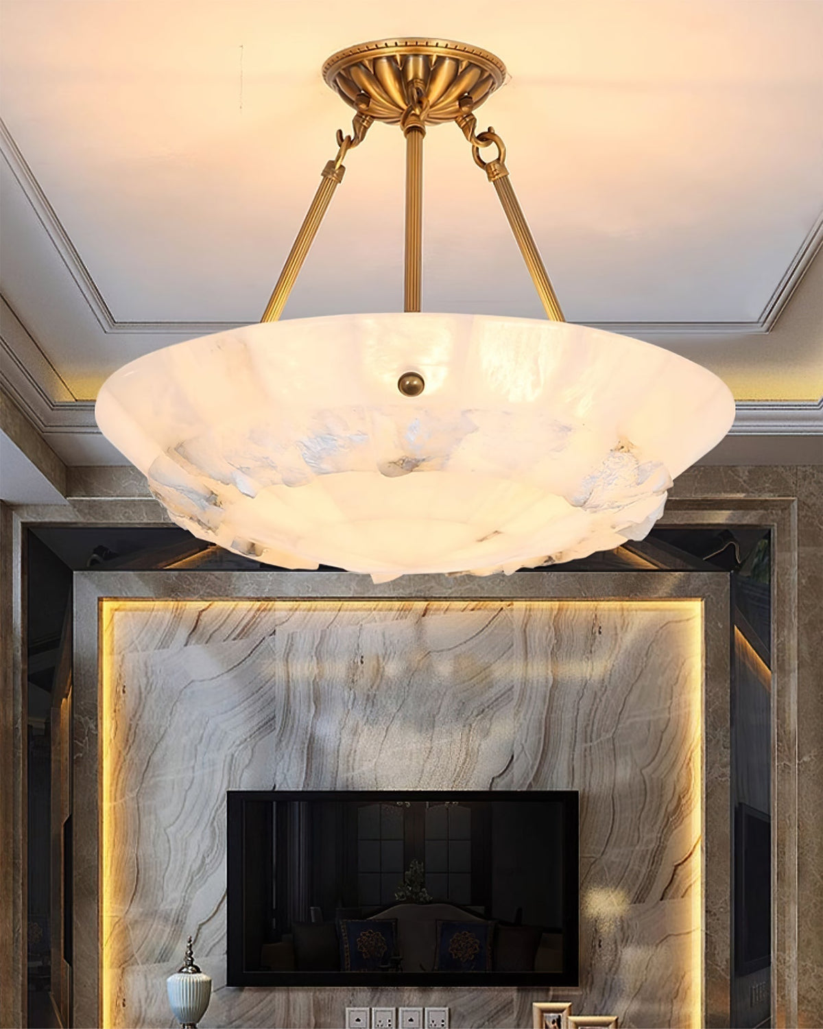 Nomen Bowl hanglamp albast elegantie