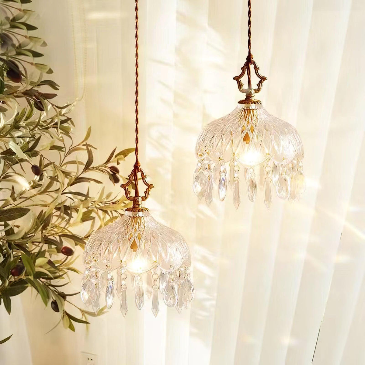 Moka kristal Vintage hanglamp