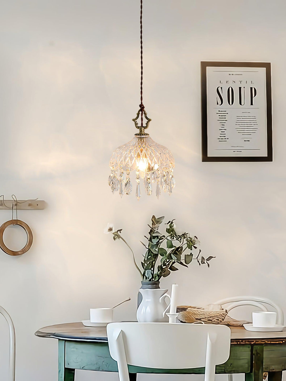 Moka kristal Vintage hanglamp