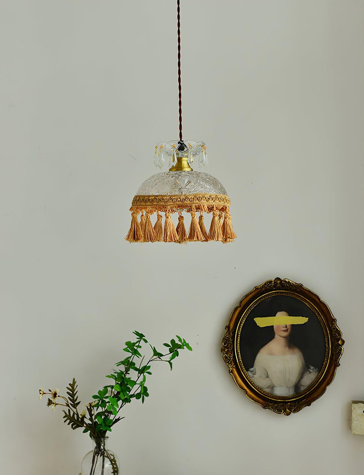 Devel messing glazen luxe hanglamp
