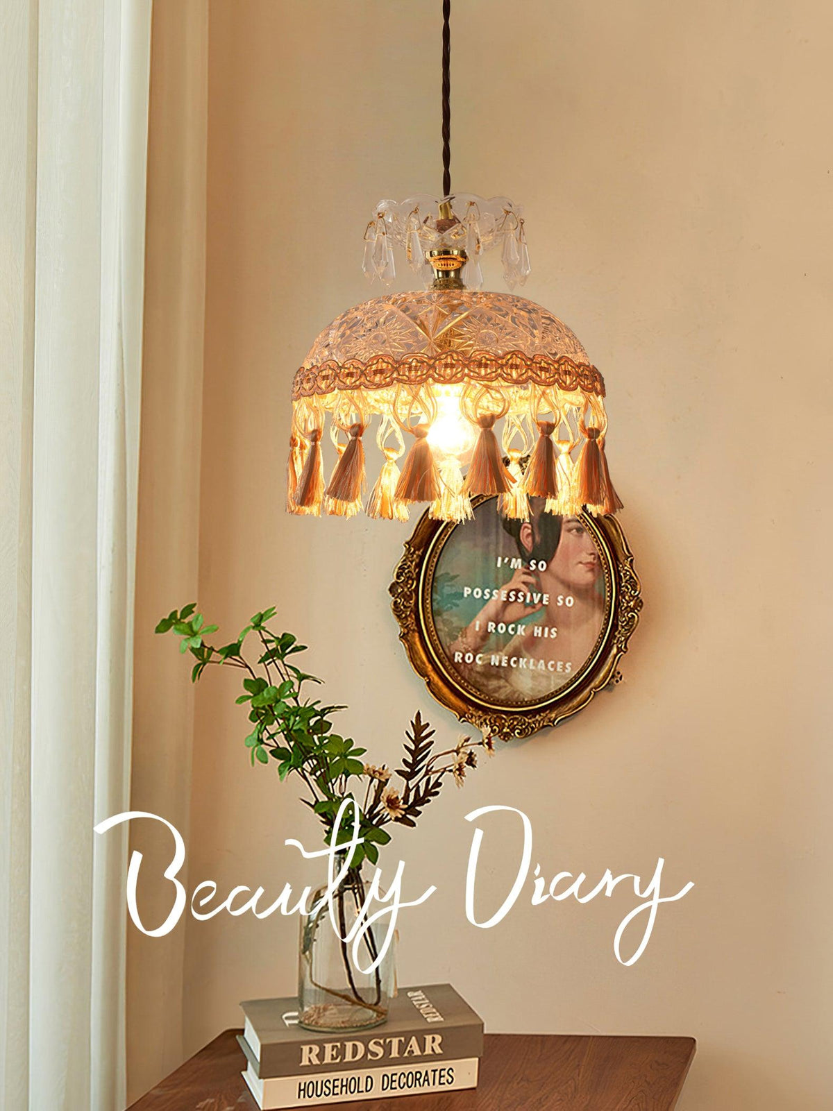 Devel messing glazen luxe hanglamp