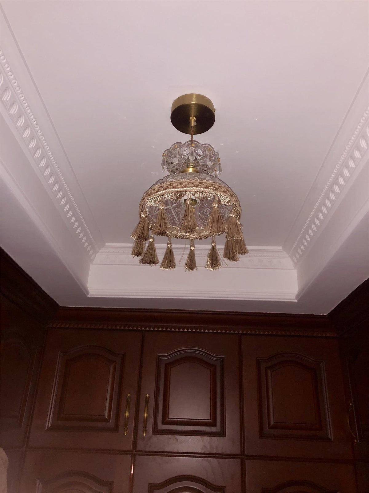 Devel messing glazen luxe hanglamp