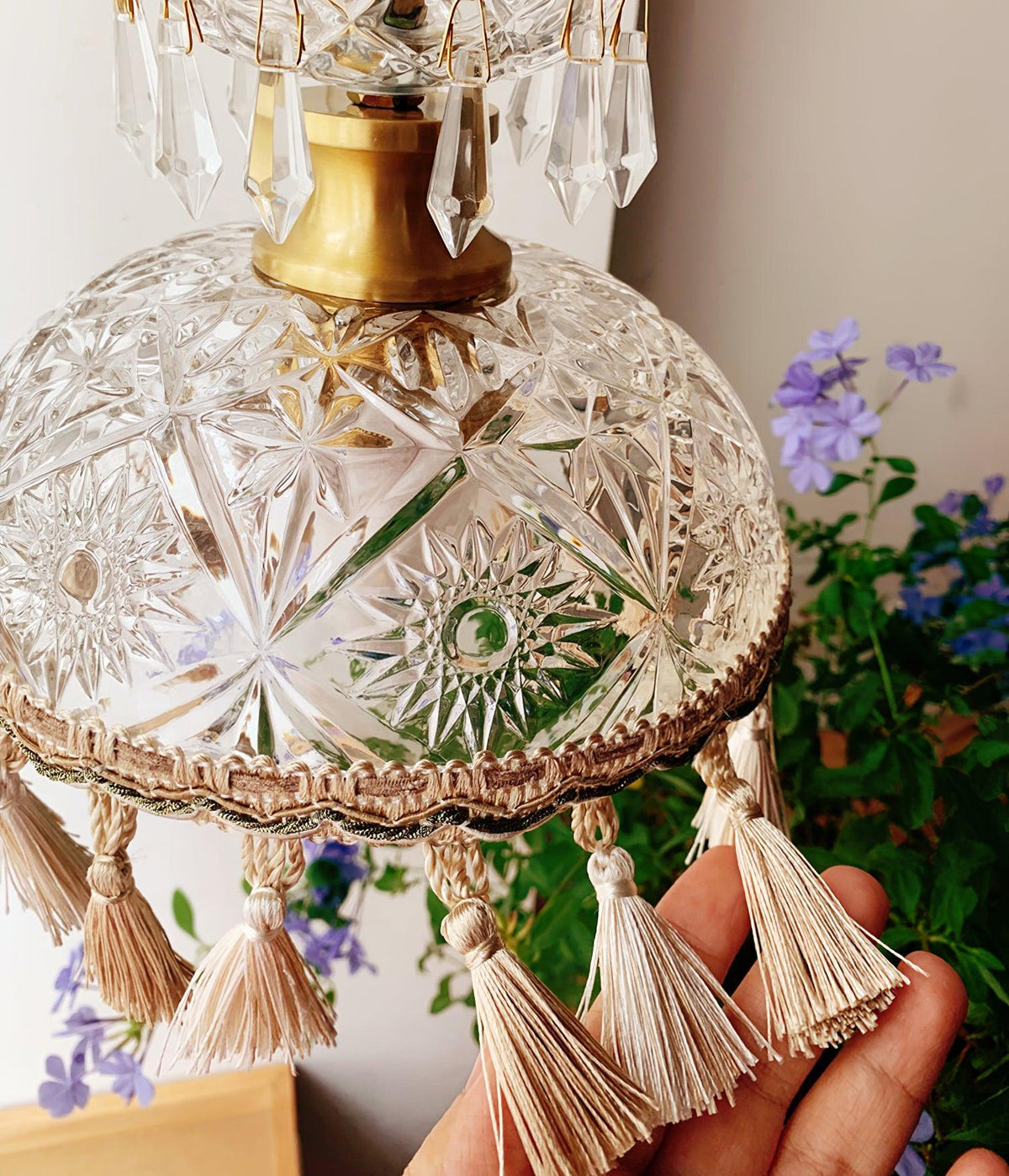 Devel messing glazen luxe hanglamp