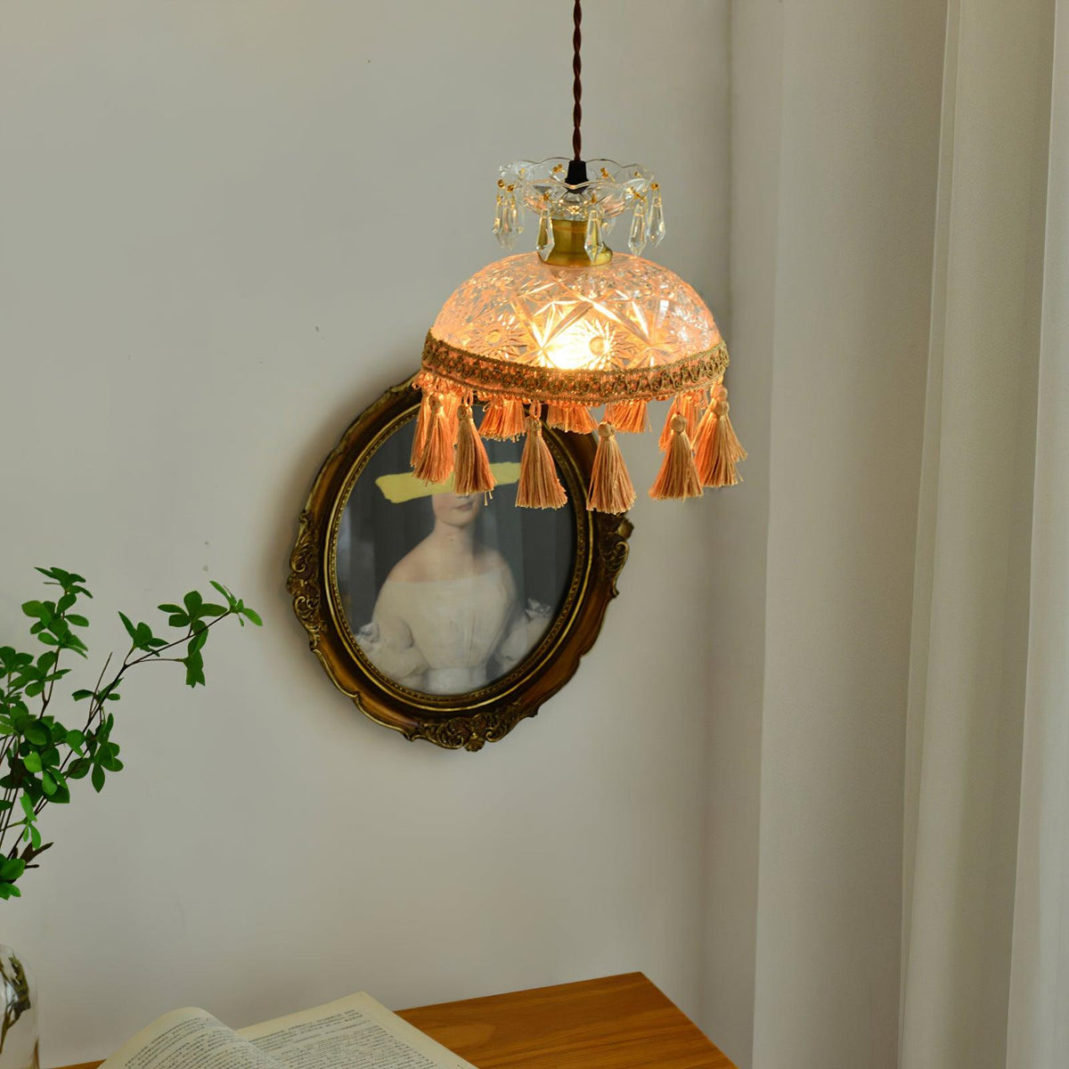 Devel messing glazen luxe hanglamp