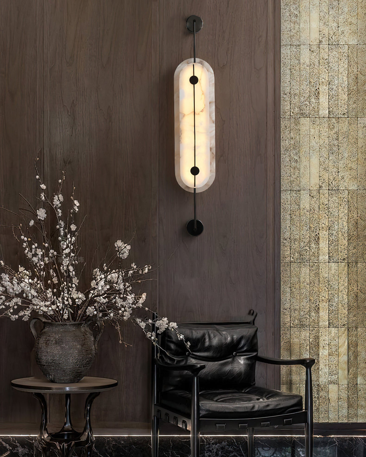 Brace wandlamp Albast