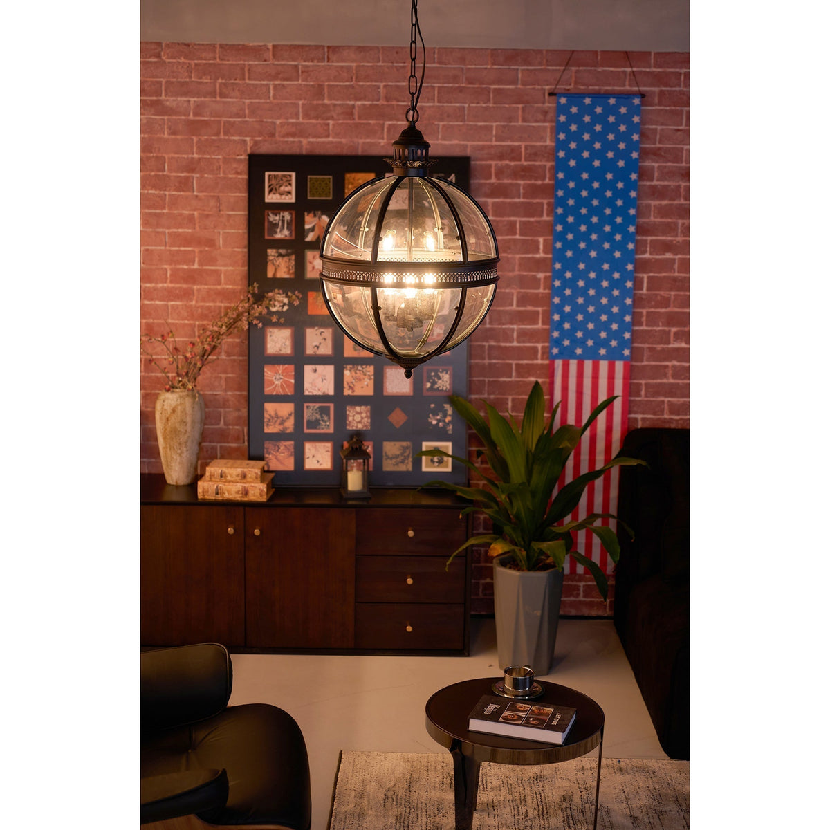 Svelte Vintage Industrial glas hanglamp