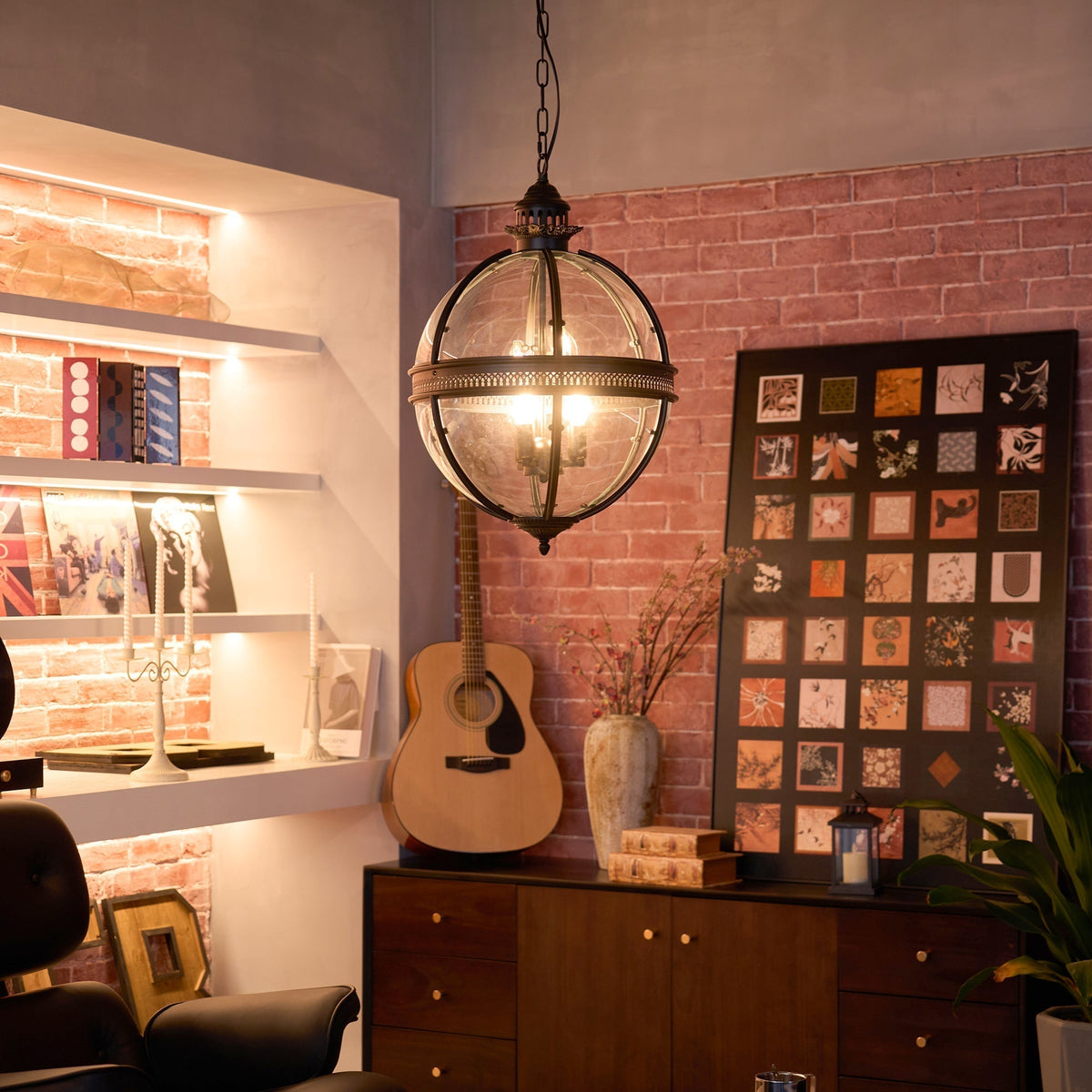 Svelte Vintage Industrial glas hanglamp