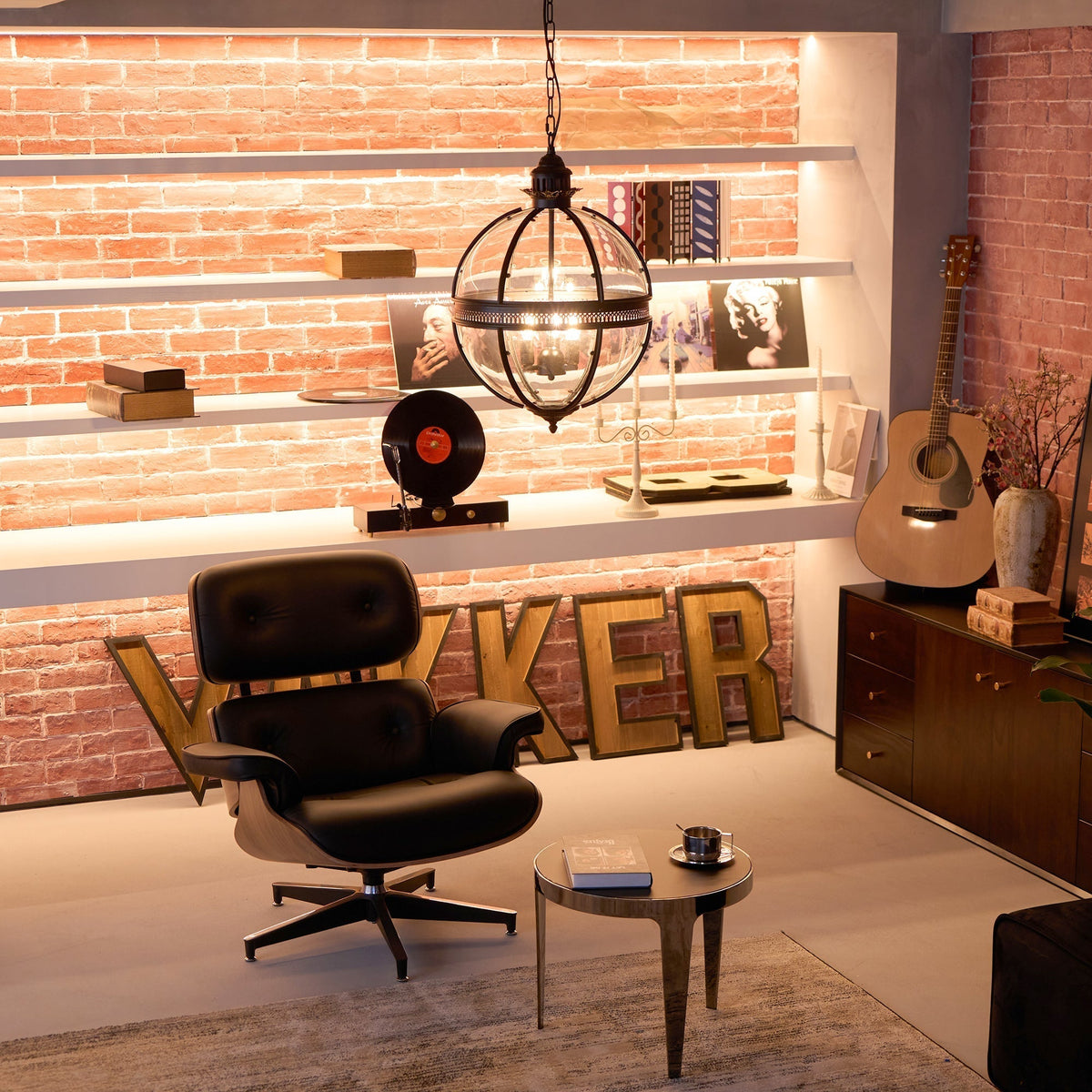 Svelte Vintage Industrial glas hanglamp