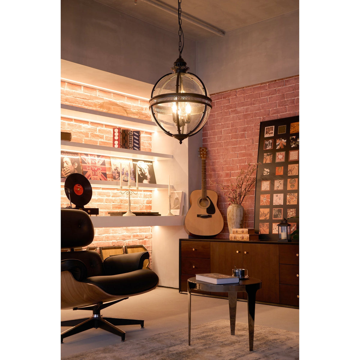 Svelte Vintage Industrial glas hanglamp