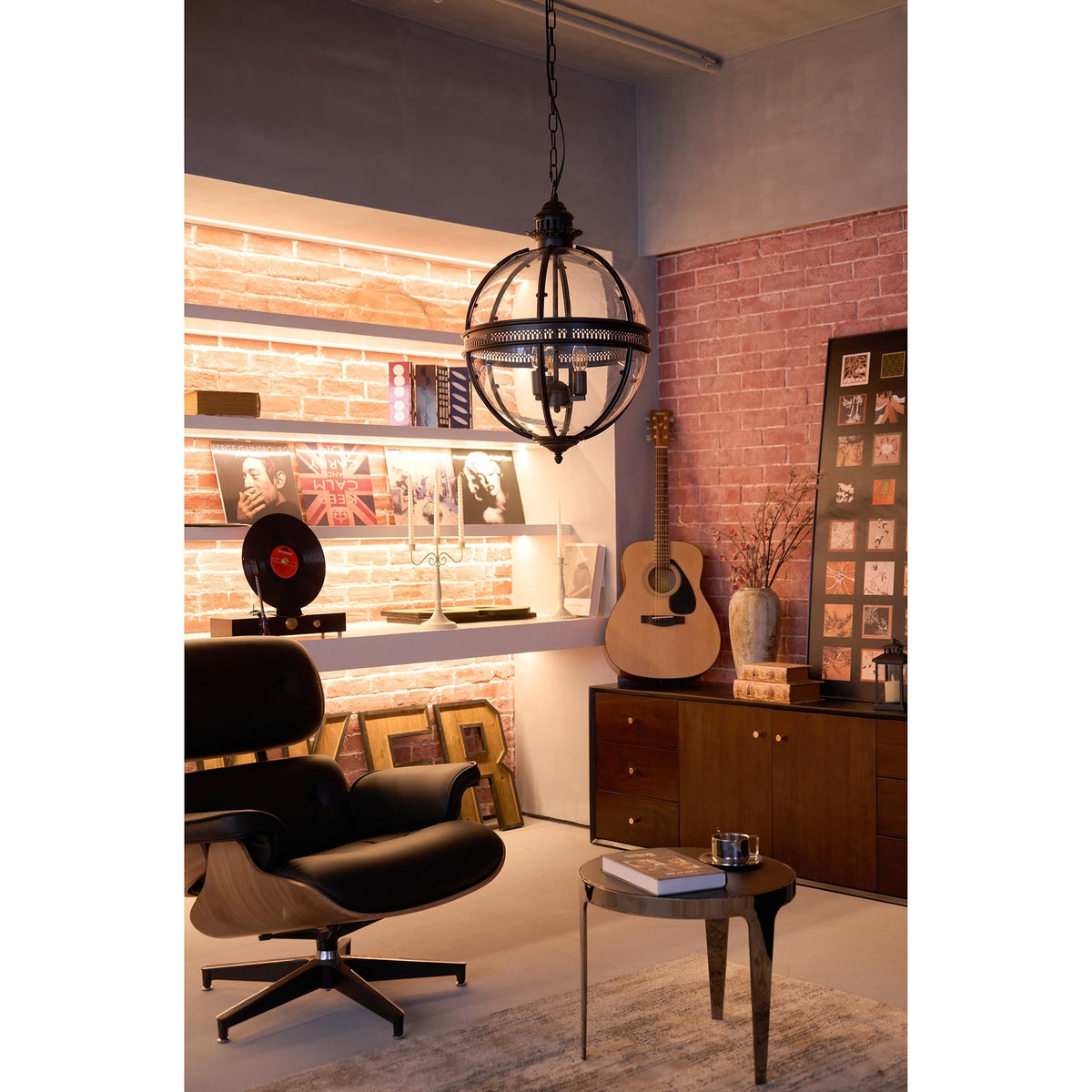 Svelte Vintage Industrial glas hanglamp