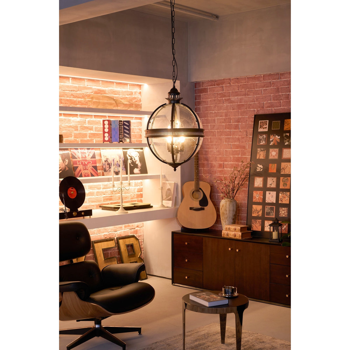 Svelte Vintage Industrial glas hanglamp
