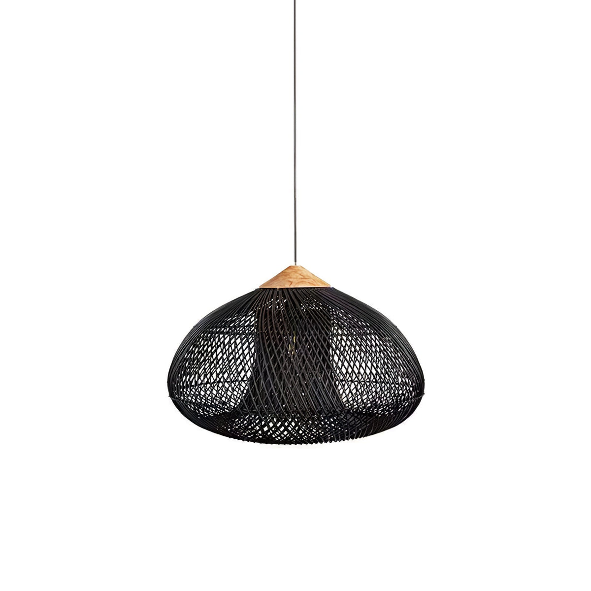 Solavn hanglamp van rotan en hout
