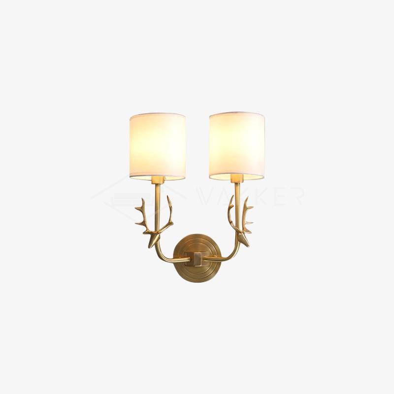 Auriviella elegantie Hertenhoofd wandlamp van messing