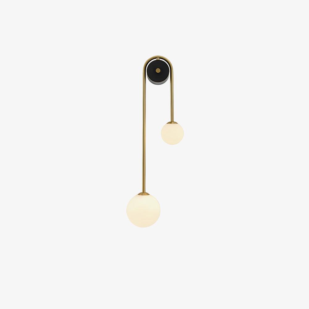 Teveny moderne minimalistische wandlamp van messing met glazen kap