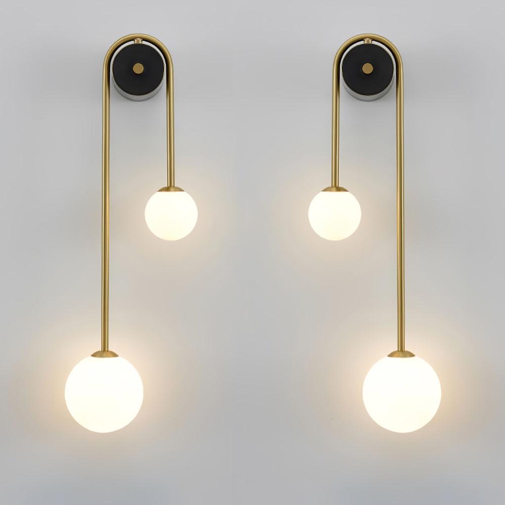 Teveny moderne minimalistische wandlamp van messing met glazen kap