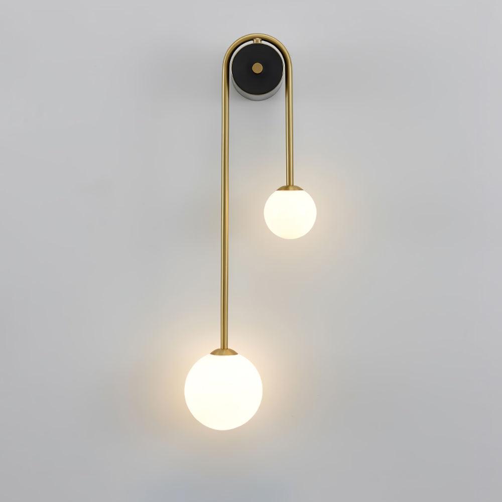Teveny moderne minimalistische wandlamp van messing met glazen kap