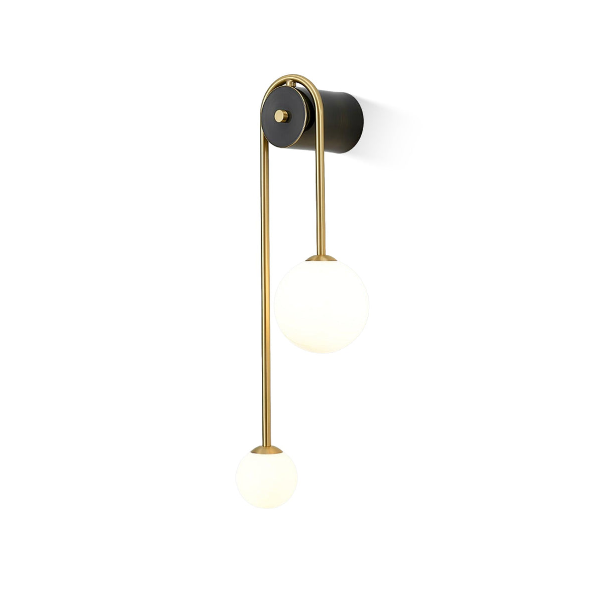 Teveny moderne minimalistische wandlamp van messing met glazen kap