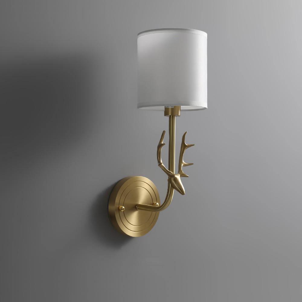 Auriviella elegantie Hertenhoofd wandlamp van messing