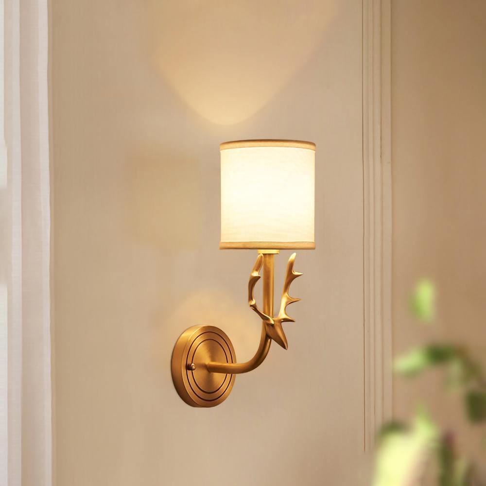Auriviella elegantie Hertenhoofd wandlamp van messing