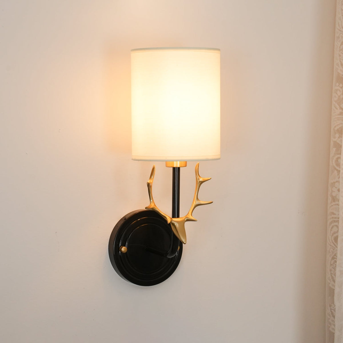 Auriviella elegantie Hertenhoofd wandlamp van messing