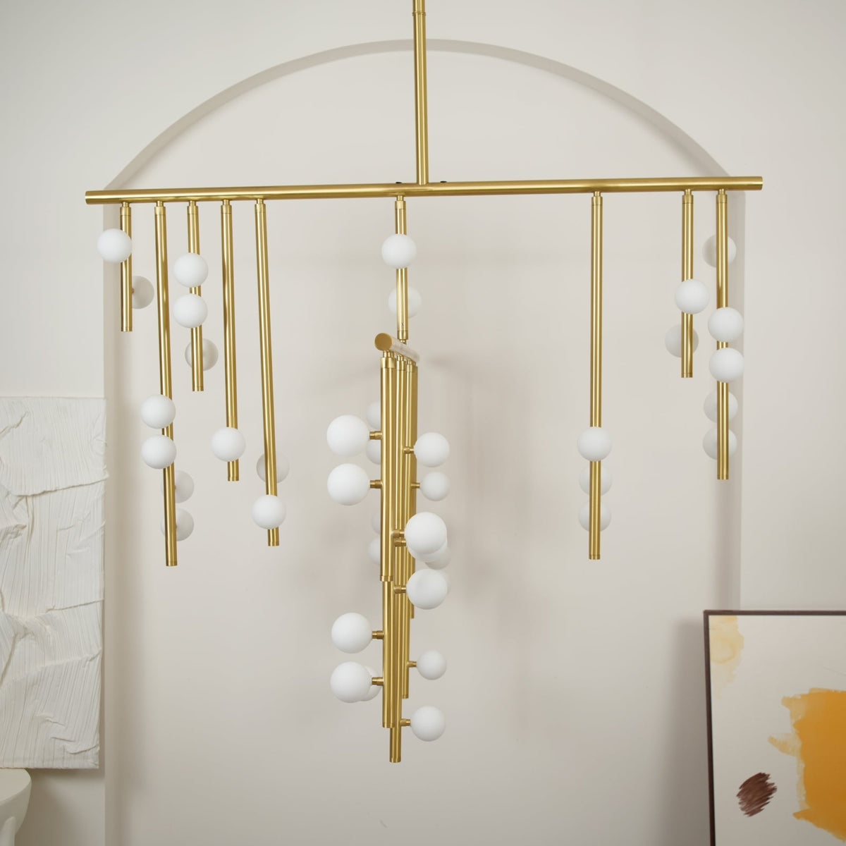 Bara Geometrische messing Lineaire hanglamp Kroonluchter