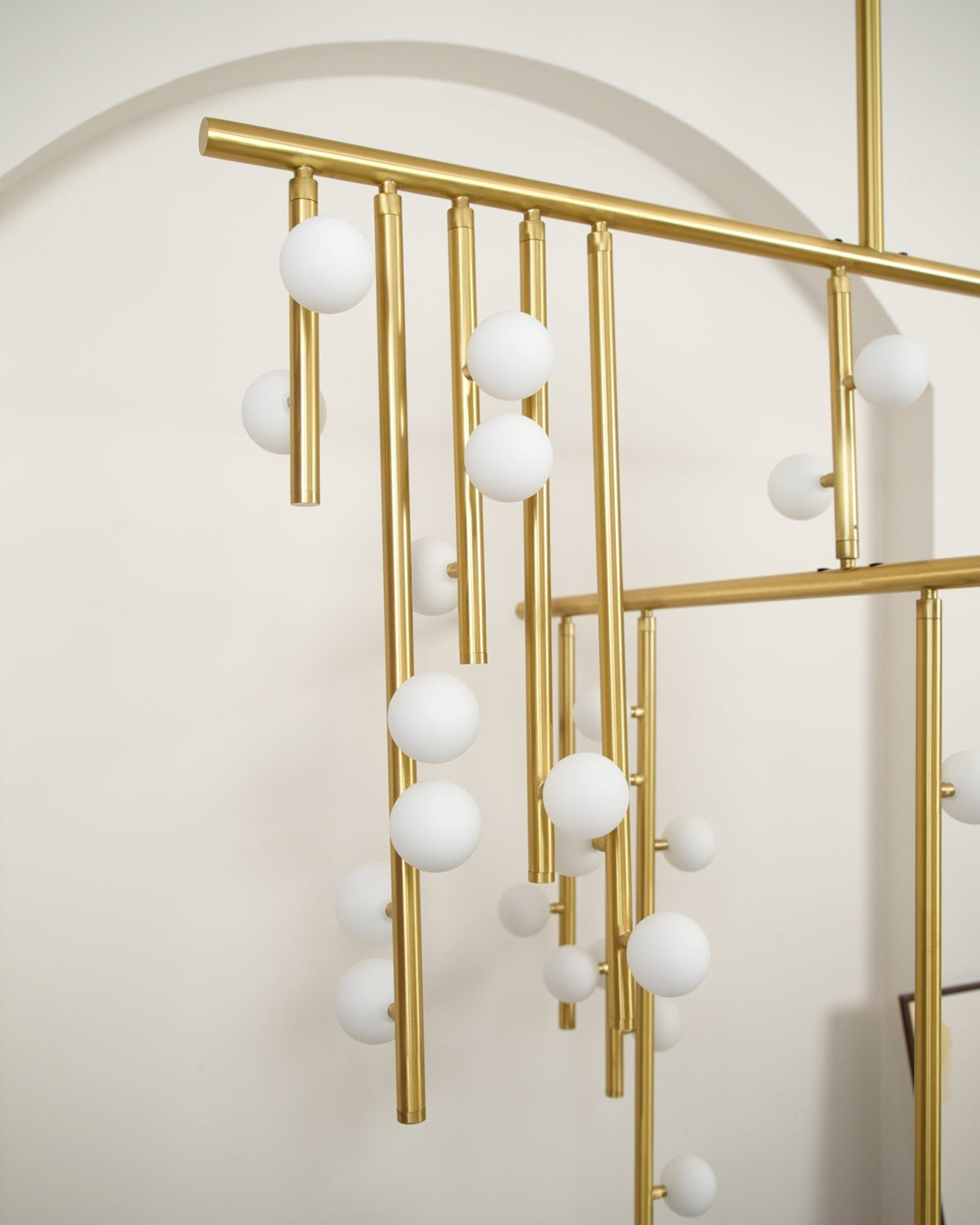 Bara Geometrische messing Lineaire hanglamp Kroonluchter