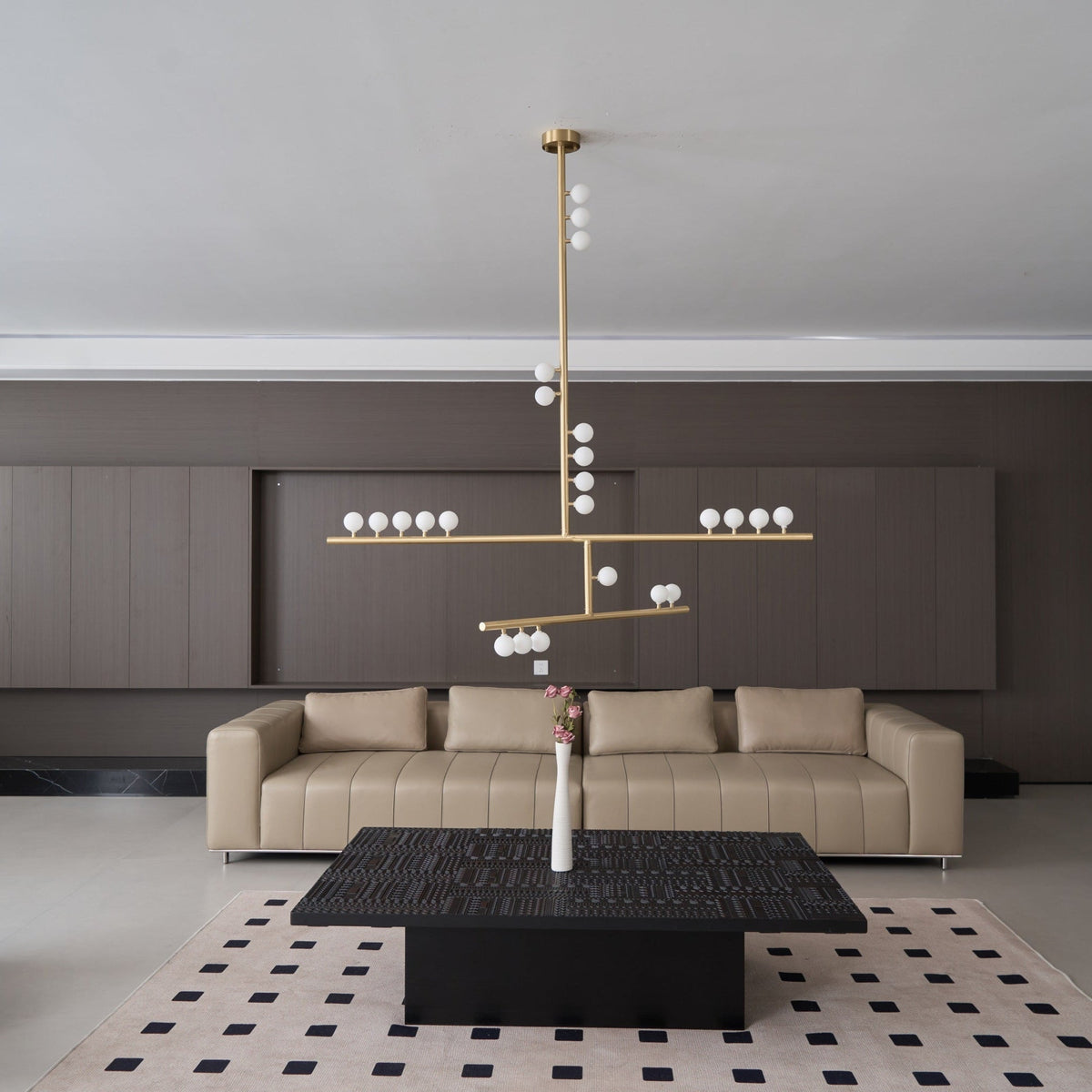 Bara Geometrische messing Lineaire hanglamp Kroonluchter