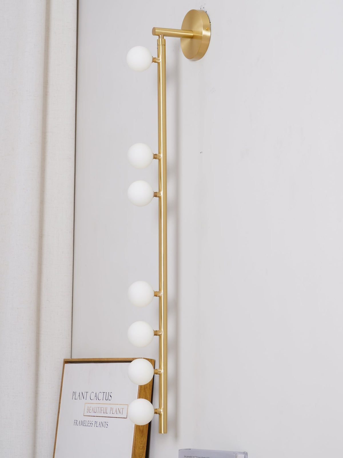 Pamela Tube met stekker messing glas wandlamp
