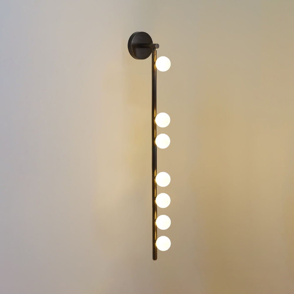 Pamela Tube met stekker messing glas wandlamp