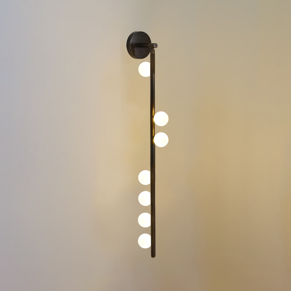 Pamela Tube met stekker messing glas wandlamp