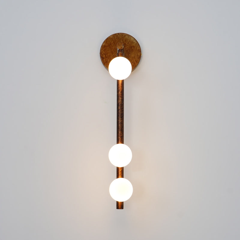 Pamela Tube met stekker messing glas wandlamp