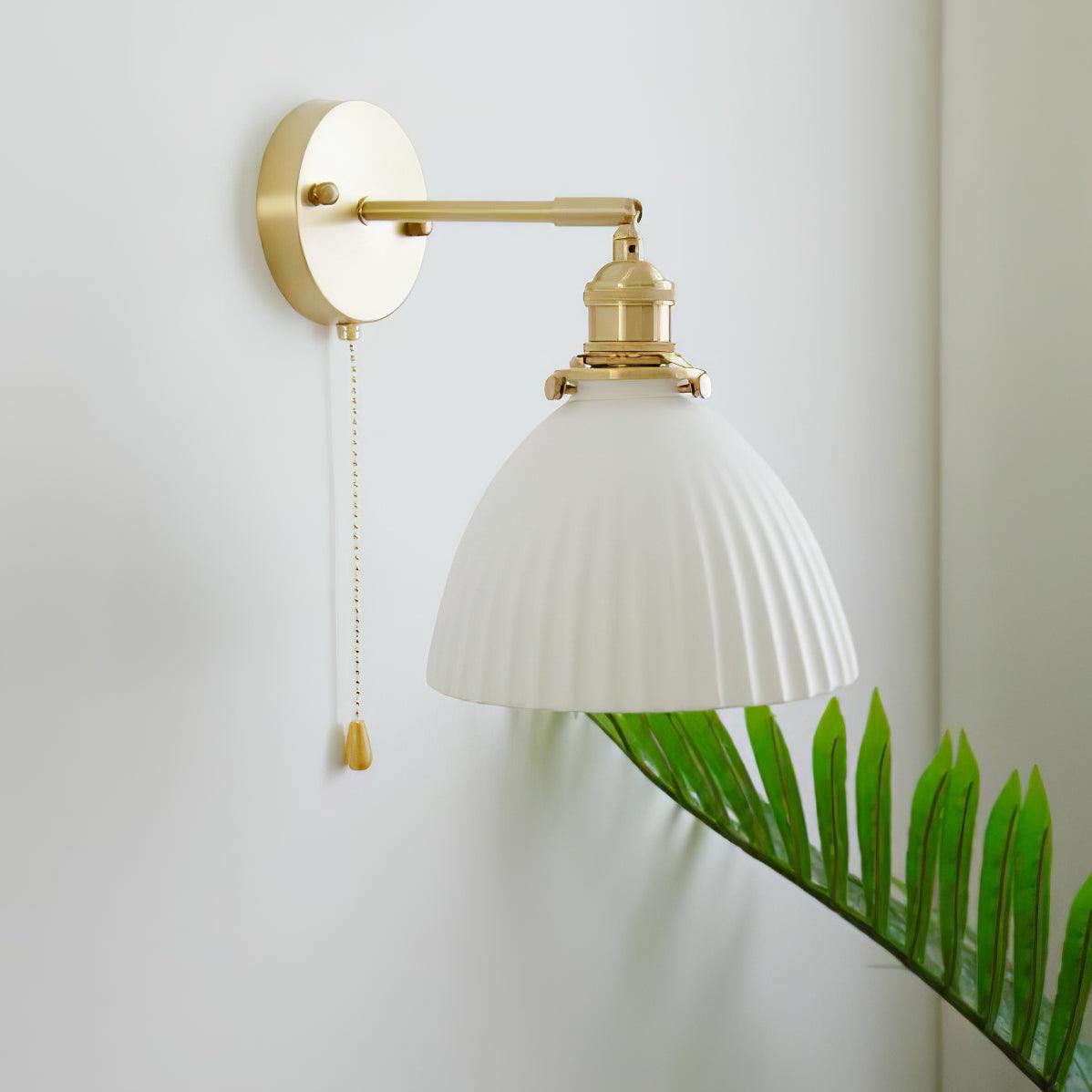 Oriiraria wandlamp Geplooid Keramiek messing