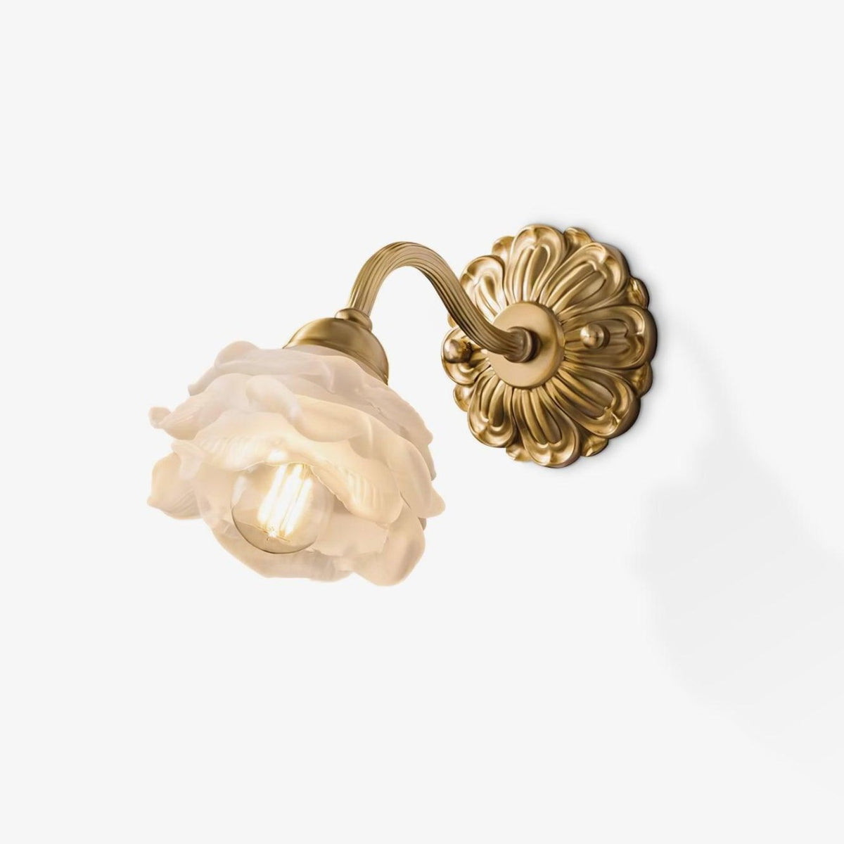 Palo wandlamp messing bloemmotief luxe