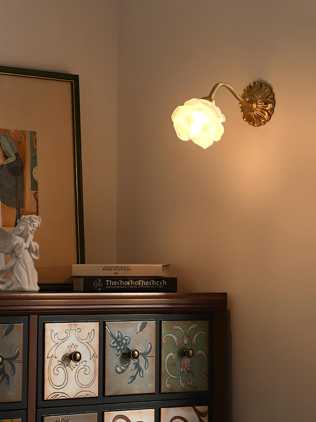 Palo wandlamp messing bloemmotief luxe